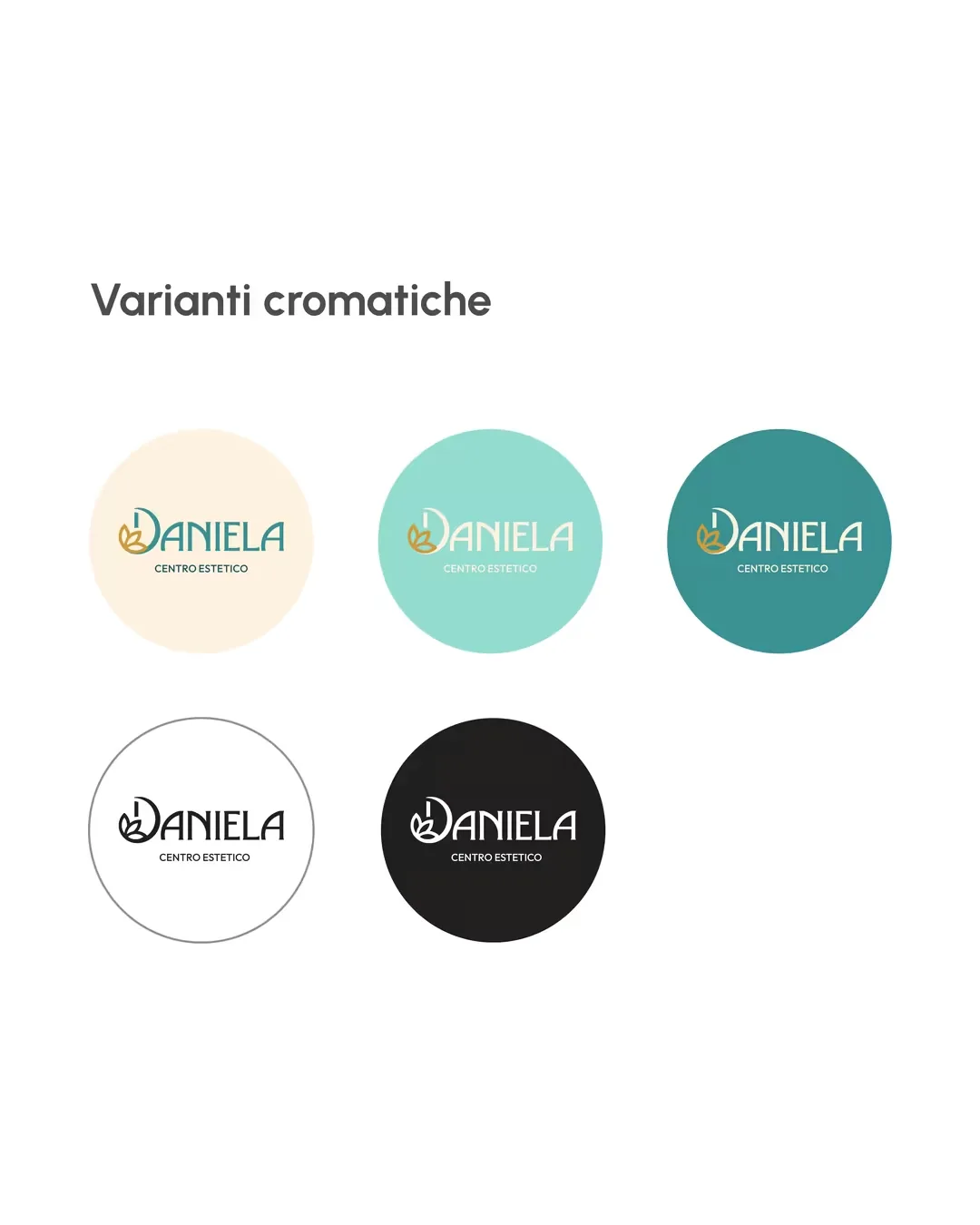 Varianti cromatiche del logo Daniela Centro Estetico