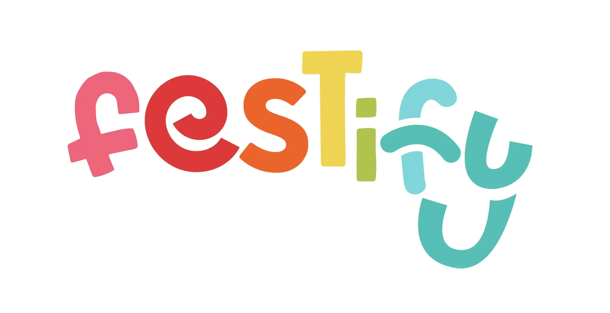 Costruzione del logotipo Festify con i terminali arrotondati delle lettere